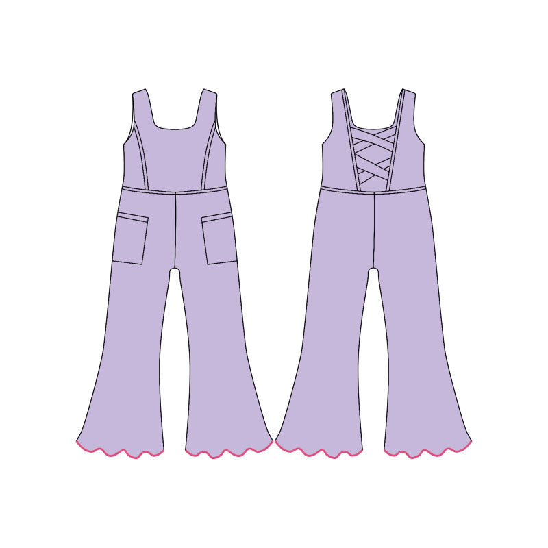 preorder SR3600 Yoga Light Purple Girls Jumpsuits