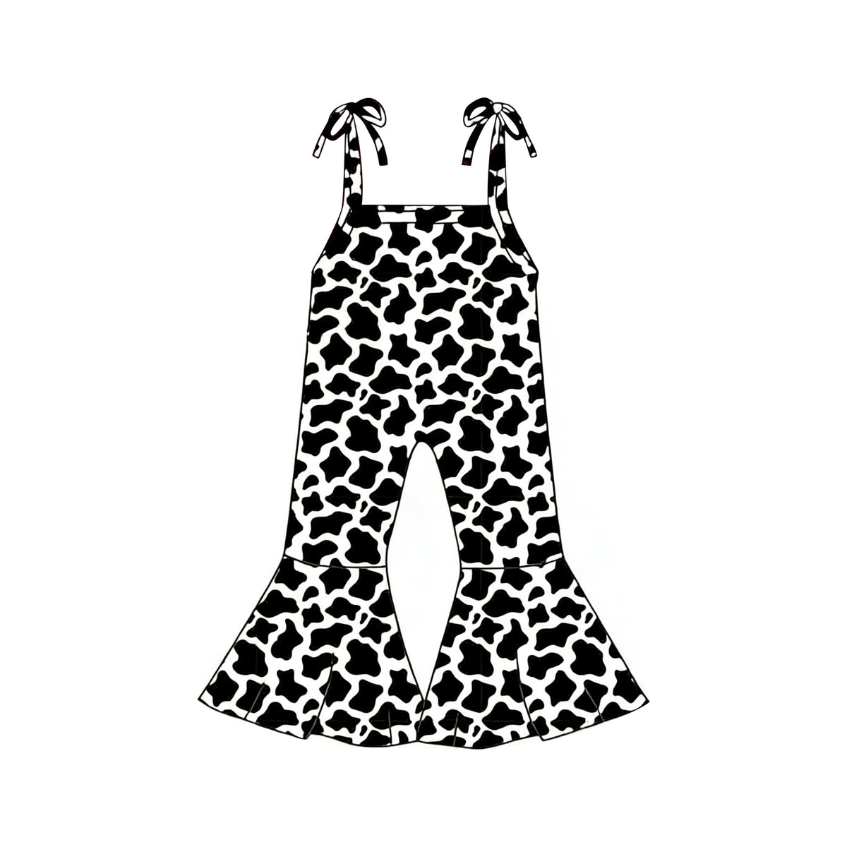 preorder SR3774 Cow Print Girls Jumpsuits