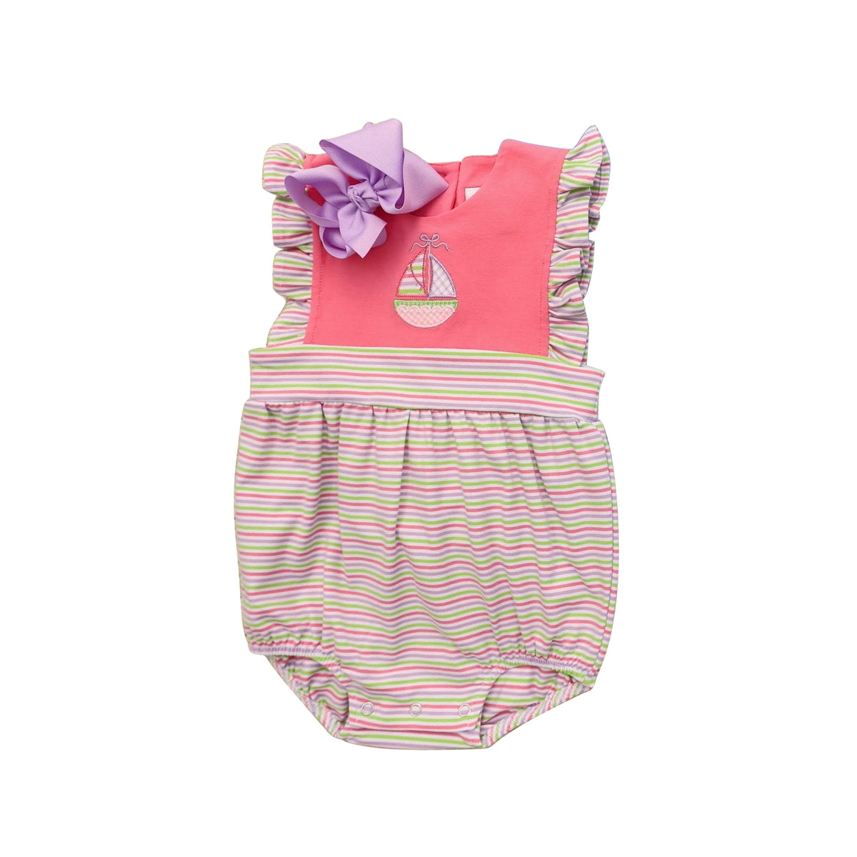 preorder SR3891 Sailboat Pink Girls Romper