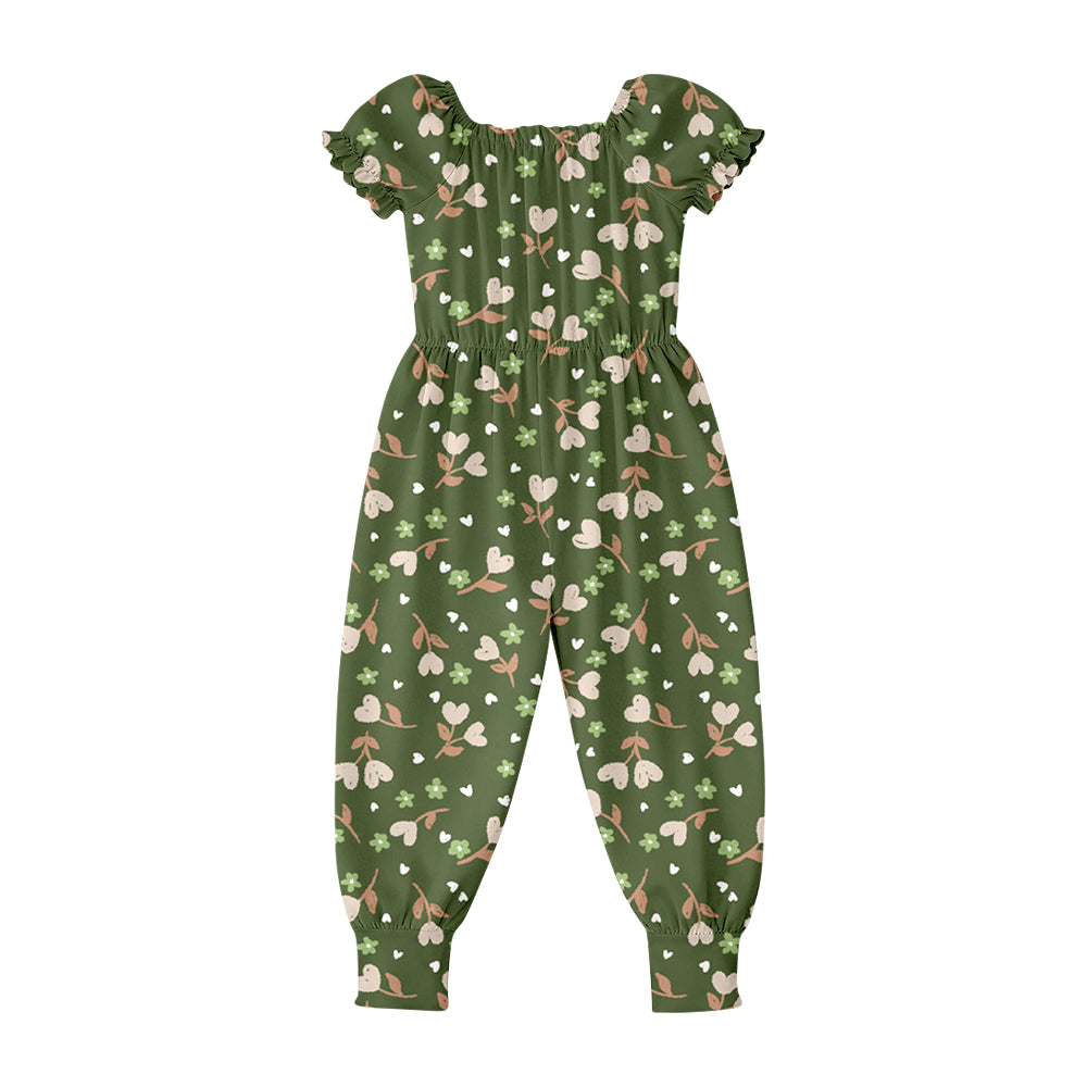 preorder SR4068 Flowers Short Sleeve Girls Romper