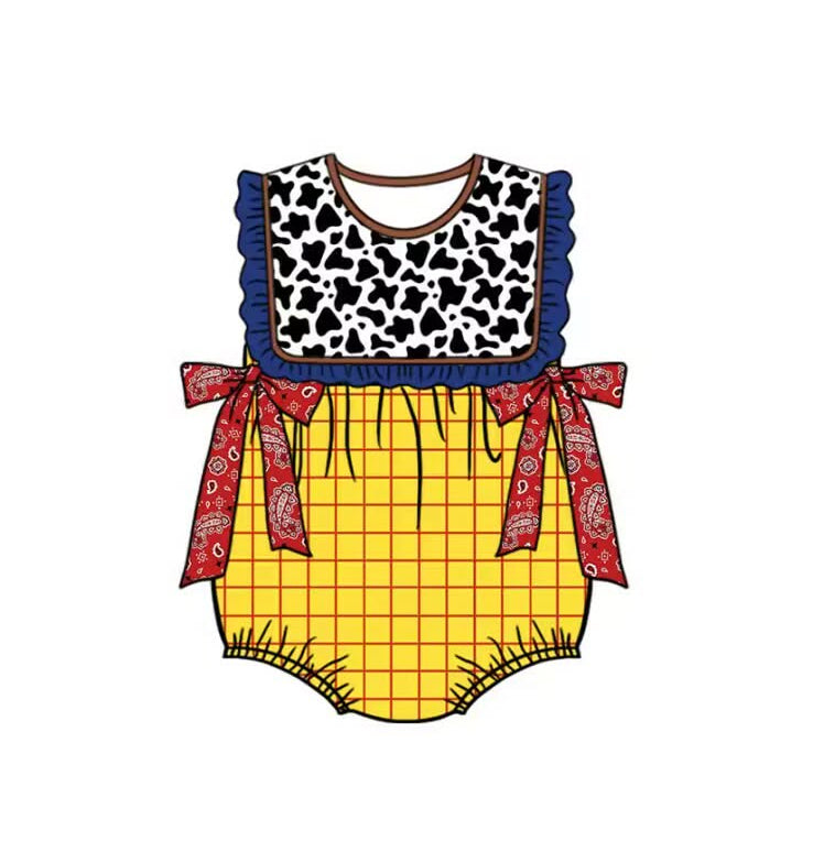 preorder SR4115 Cartoon Toy Bows Girls Romper