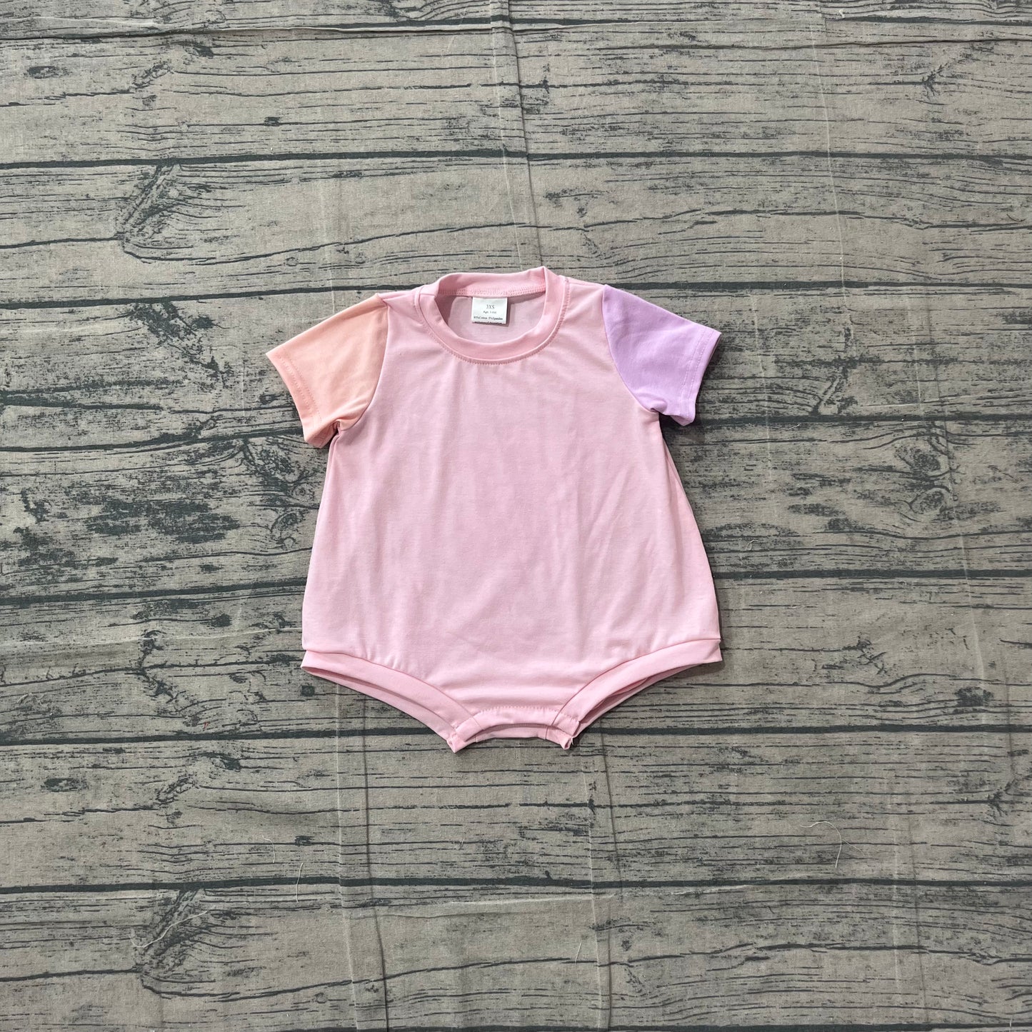 preorder Samples SR4156 Pink Short Sleeve Girls Romper