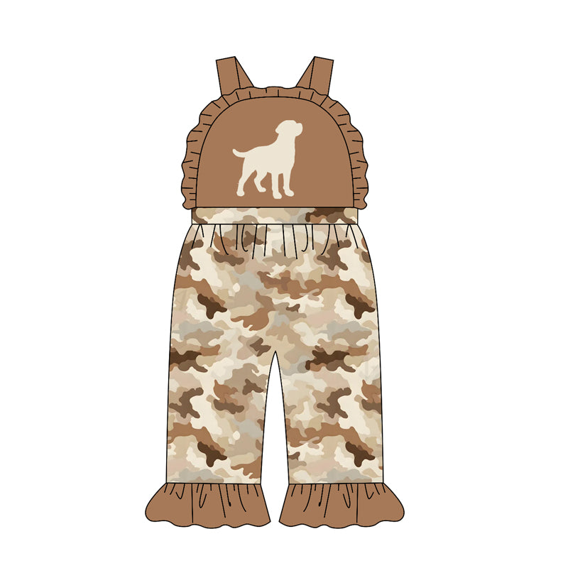 preorder SR4216 Hunting Camo Dog Girls Romper