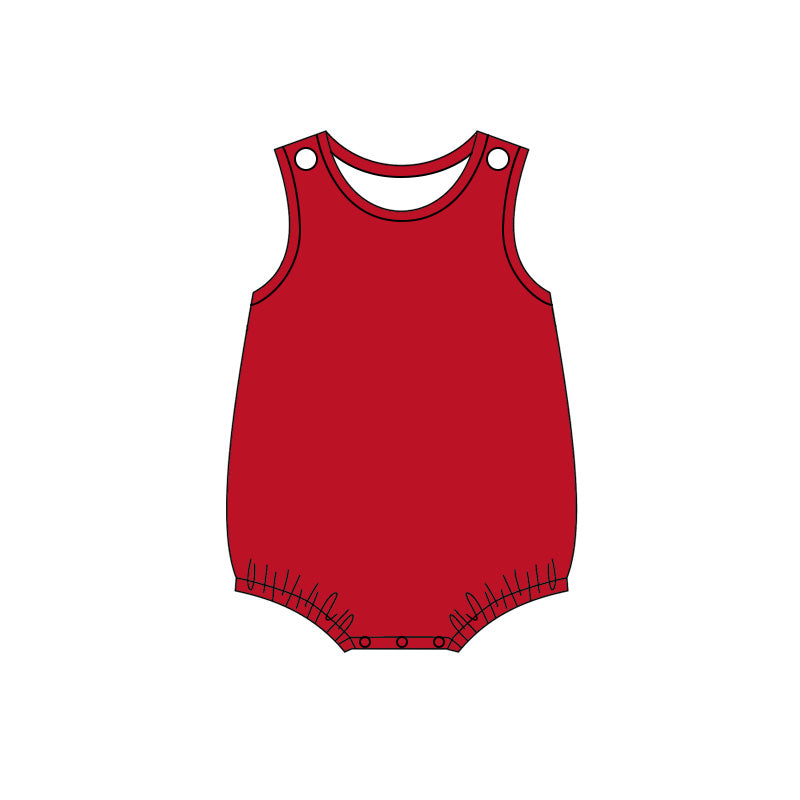 preorder SR4260 Red Sleeveless Girls Romper