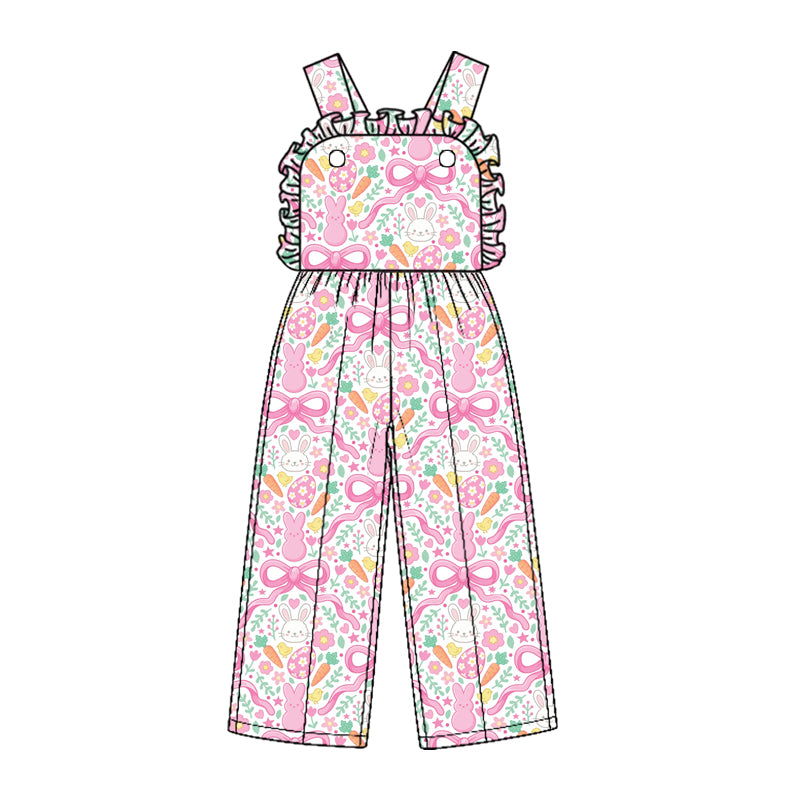 preorder SR4335 Easter Rabbit Bows Girls Jumpsuits