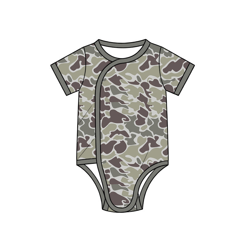 preorder SR4347 Camo Short Sleeve Boys Romper