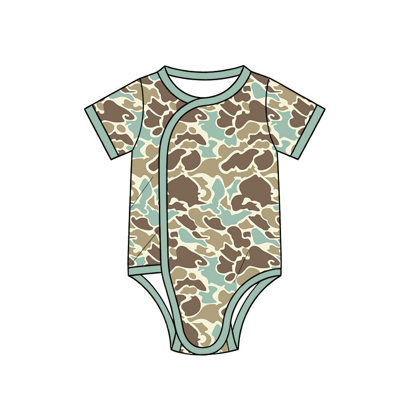 preorder SR4349 Camo Short Sleeve Boys Romper