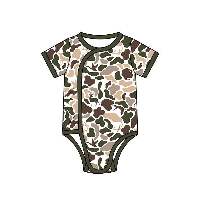 preorder SR4353 Camo Short Sleeve Boys Romper