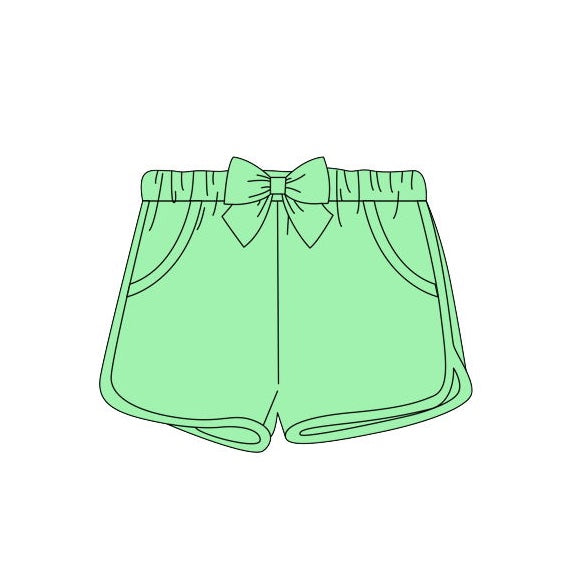 preorder SS0154 Green Bow Girls Summer Shorts
