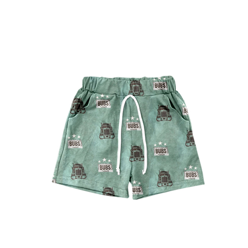preorder SS0305 BUBS bus green boys shorts