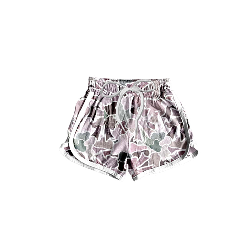 preorder SS0444 Hunting Pink Camo Bows Girls Shorts