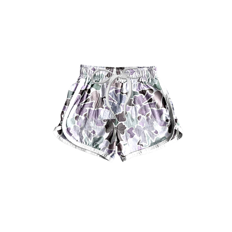 preorder SS0445 Hunting Purple Camo Bows Girls Shorts