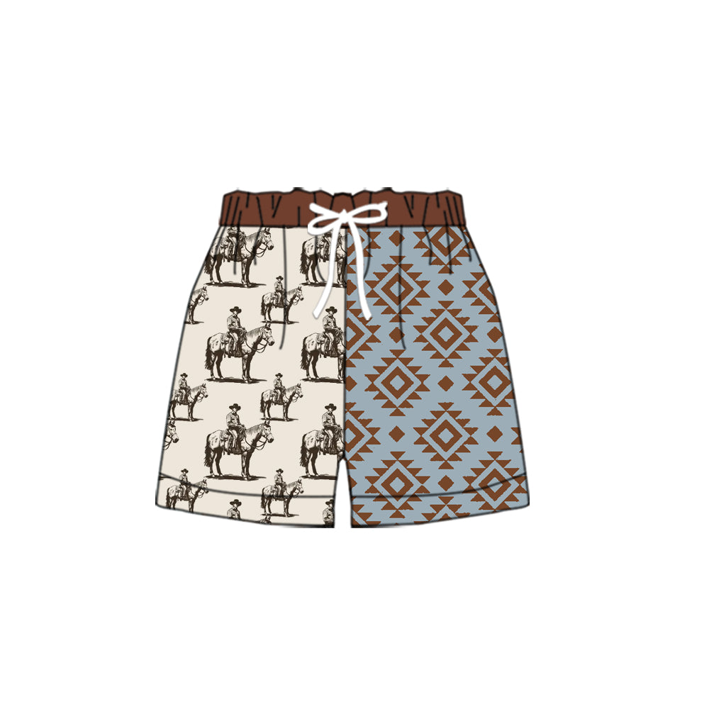 preorder SS0453 Western rodeo aztec boys shorts