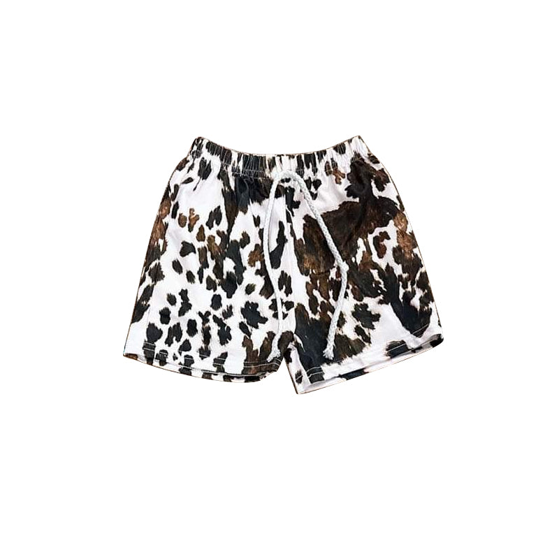 preorder SS0510 Western cow print ink pattern boys shorts