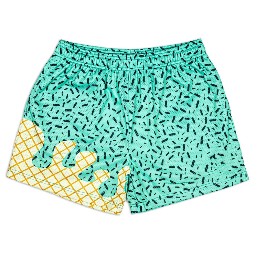 custom moq 3 football item green ice boys shorts