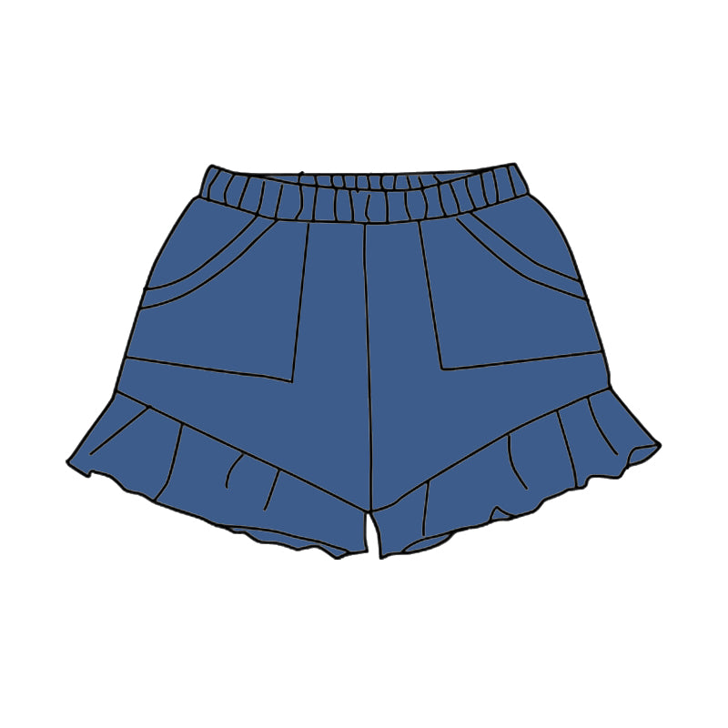 preorder SS0557 cotton navy blue girls shorts