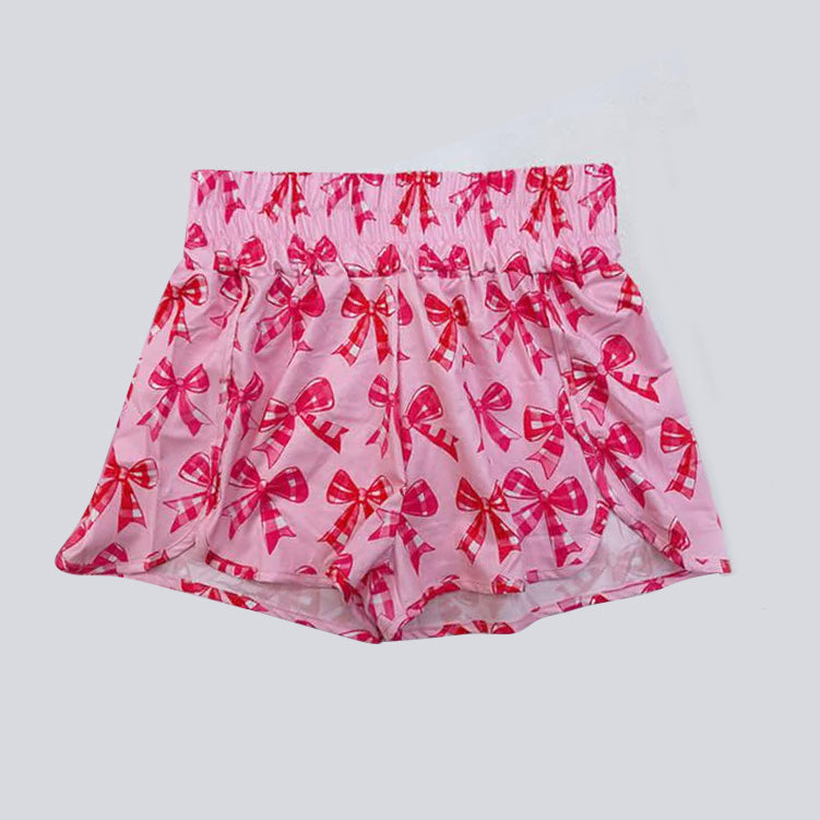 preorder SS0568 pink bows yoga adult women shorts