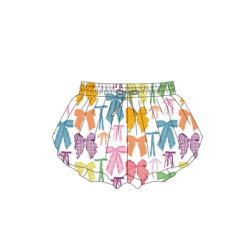preorder SS0579 colorful bows coquette bow white girls shorts