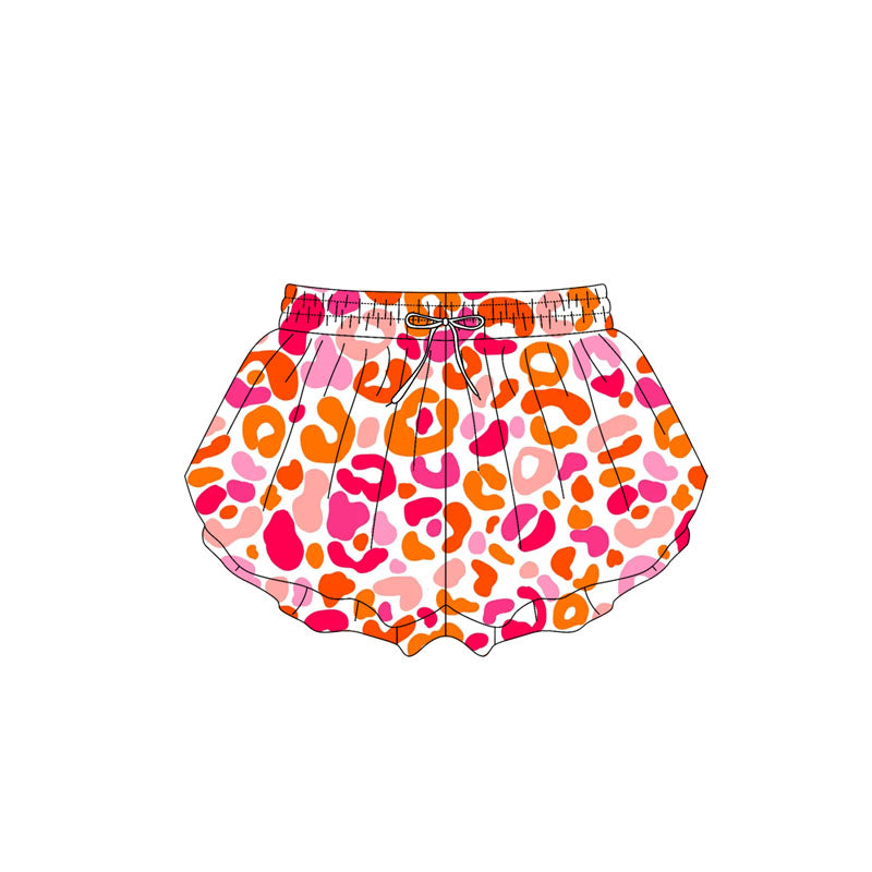 preorder SS0590 orange pink leopard girls shorts