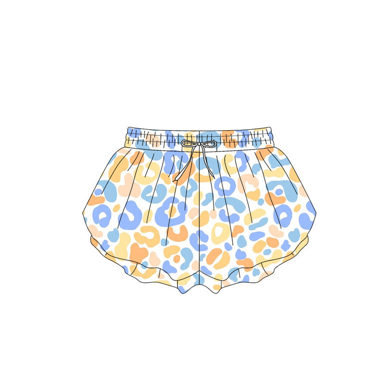 preorder SS0591 yellow blue leopard girls shorts