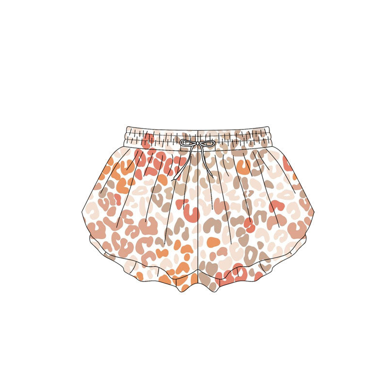 preorder SS0593 khaki pink leopard girls shorts