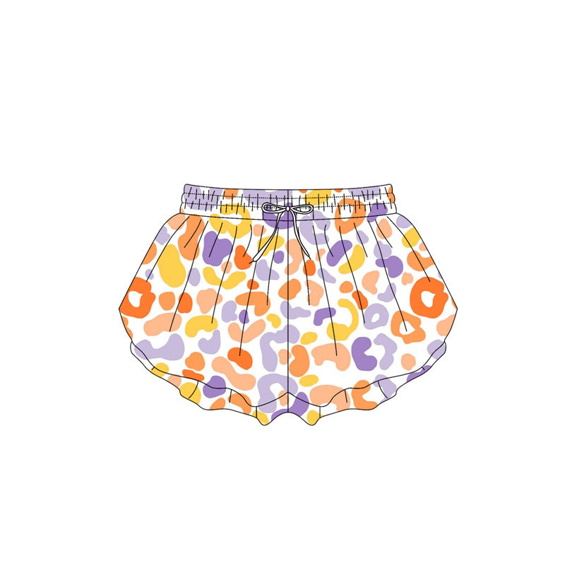 preorder SS0594 orange purple leopard girls shorts