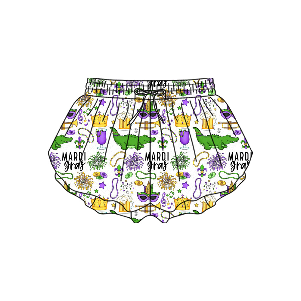 preorder SS0709 yoga Mardi Gras girls shorts