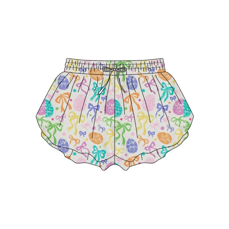 preorder SS0823 Yoga Easter Egg Bows Adult Women Shorts