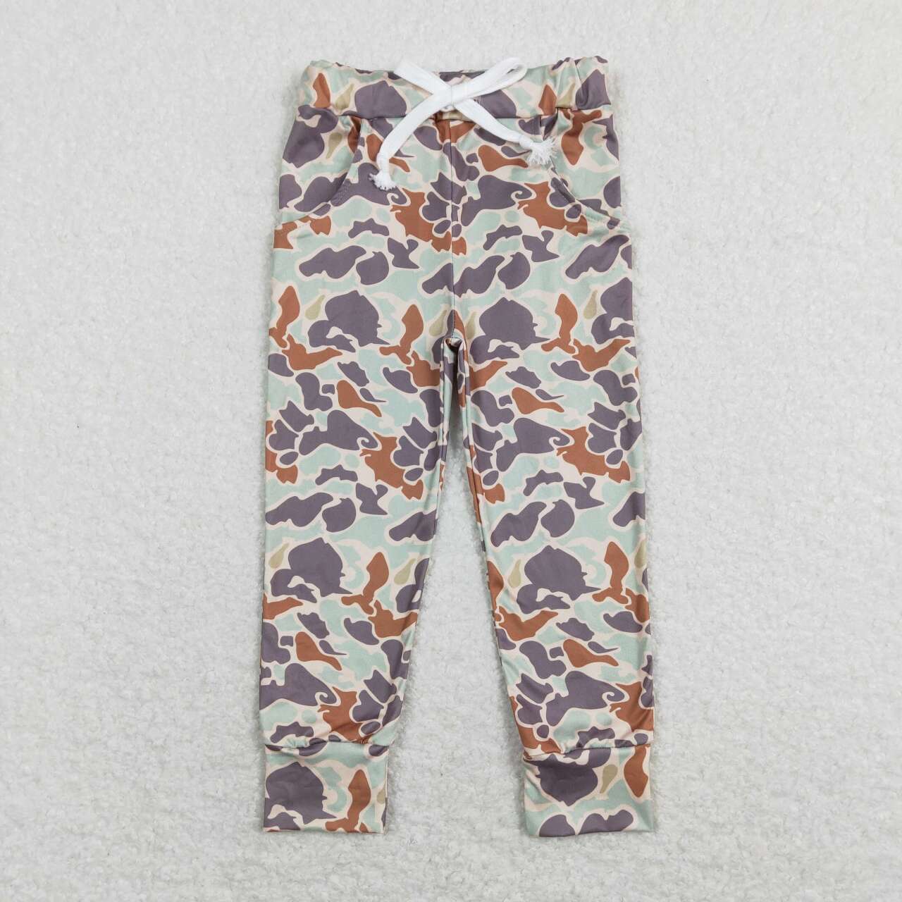 P0421 Grey Camo Boys Milk Silk Pants