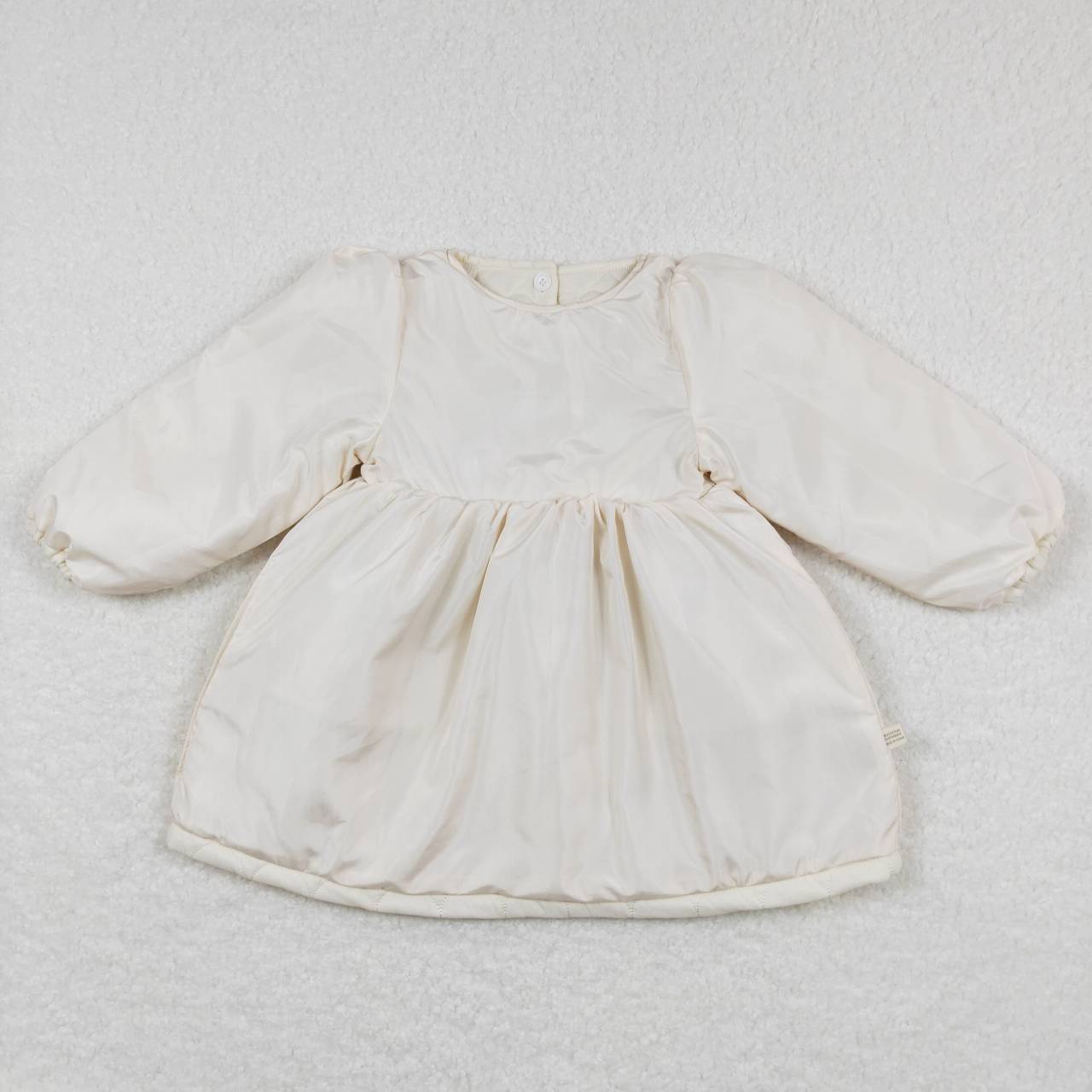 GLD0263 White Cotton Wadded Jacket Dress