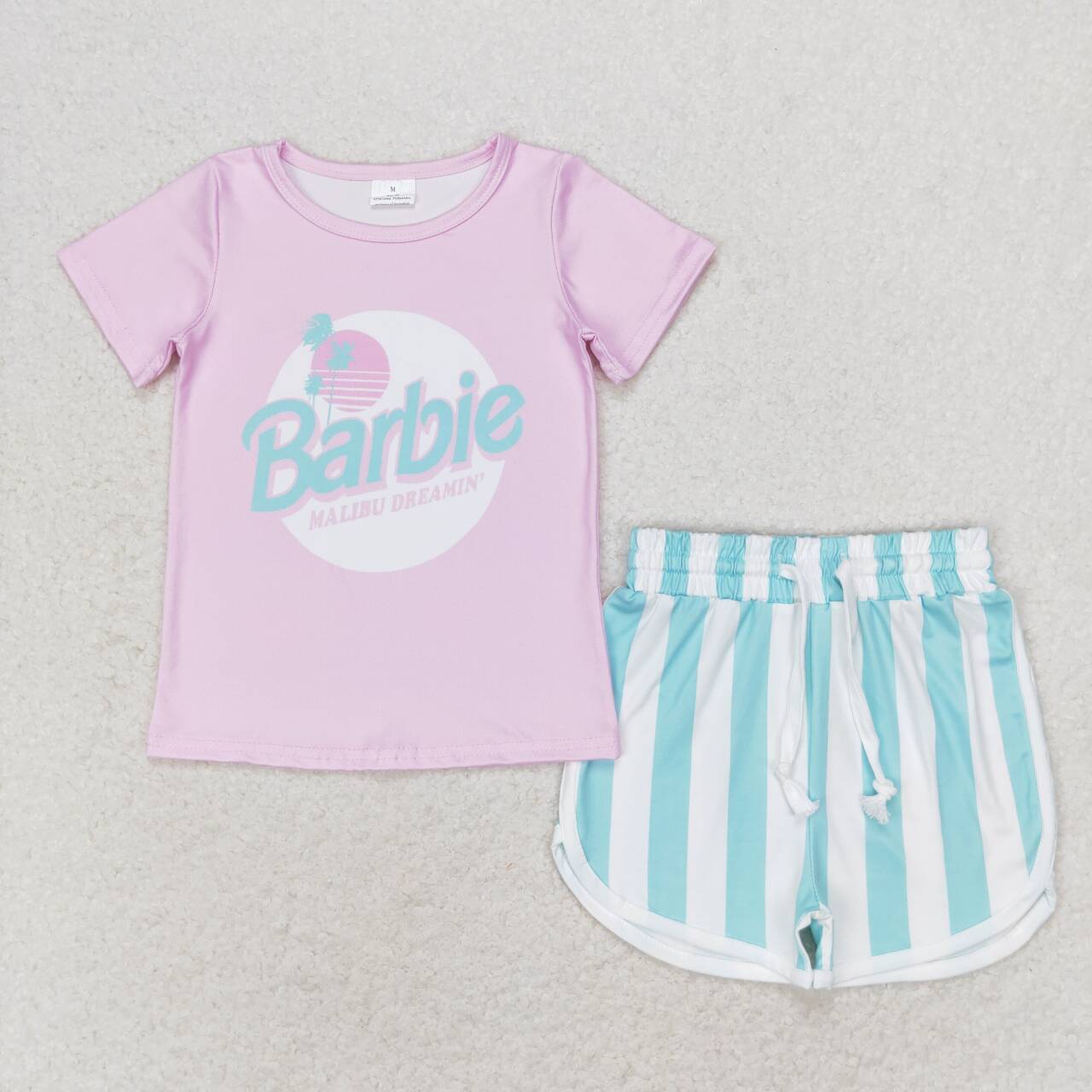 Glamybabes Played Shorts Set - Pink
