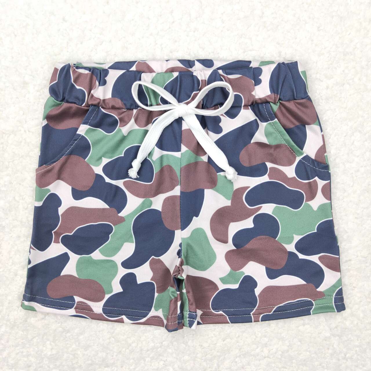 SS0141 Camo boys milk silk shorts