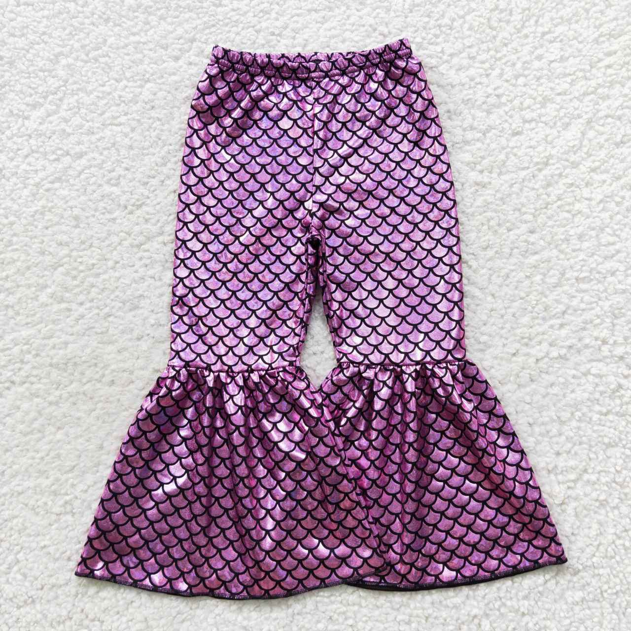 P0249 purple scale lurex disco pants