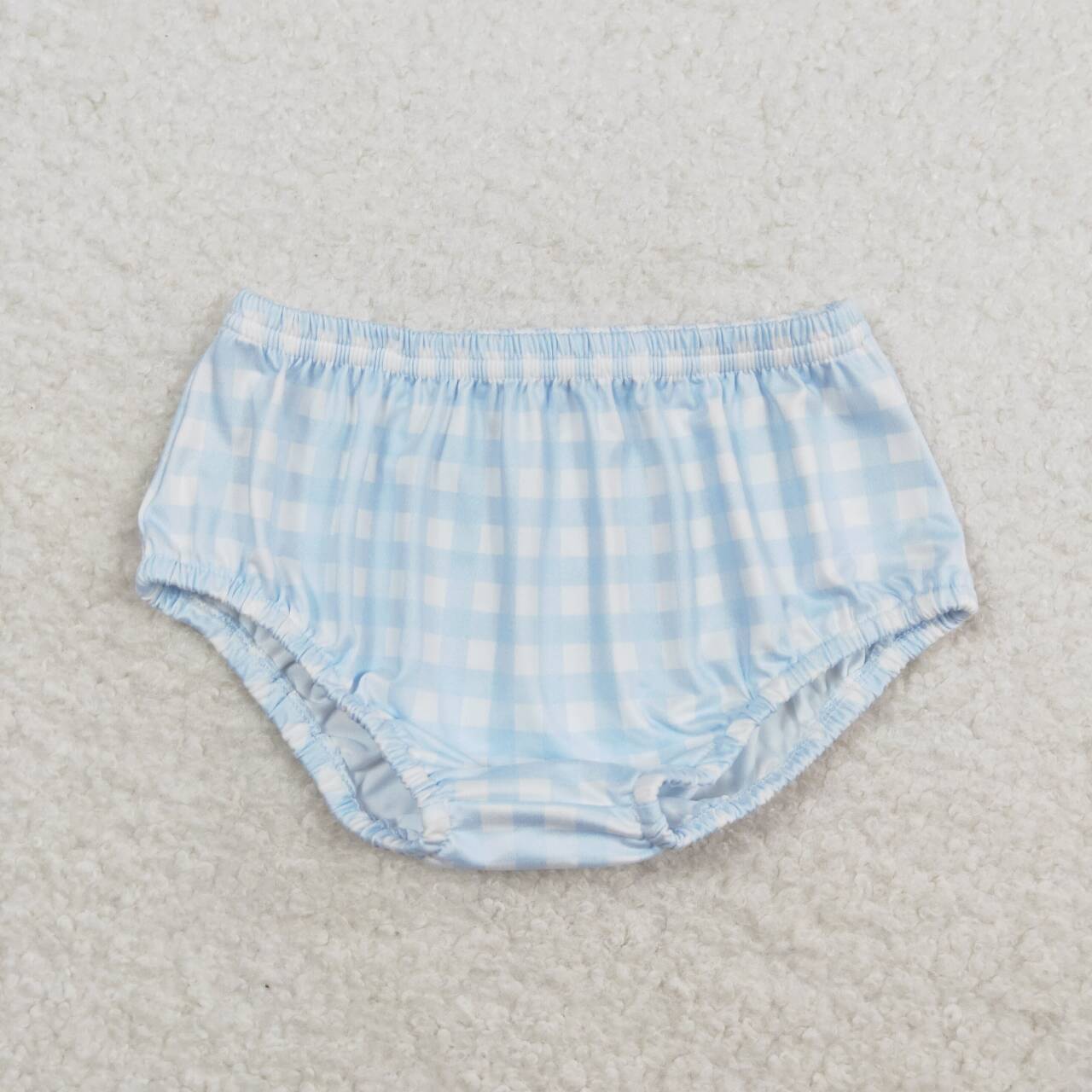 SS0964 blue checkered boys bummies shorts