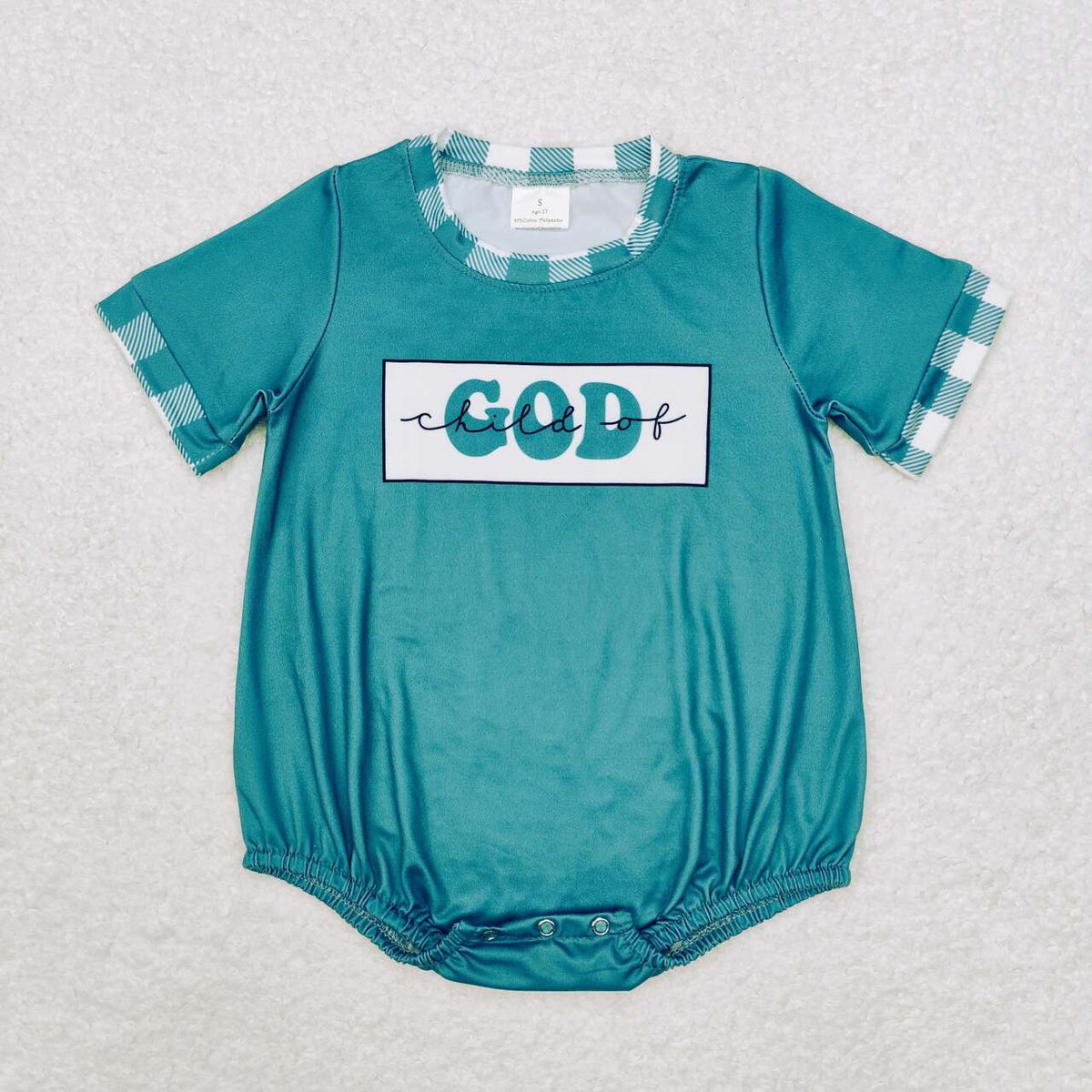 SR1942 GOD green short sleeve boys romper