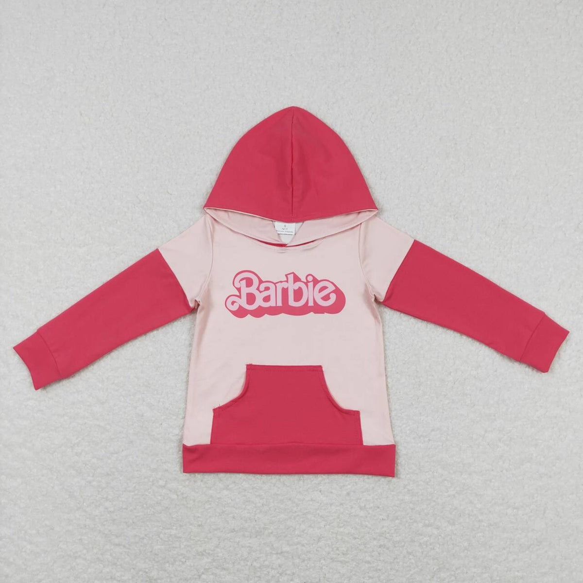 GT0400 BA cartoon hot pink pocket long sleeve girls hoodie top