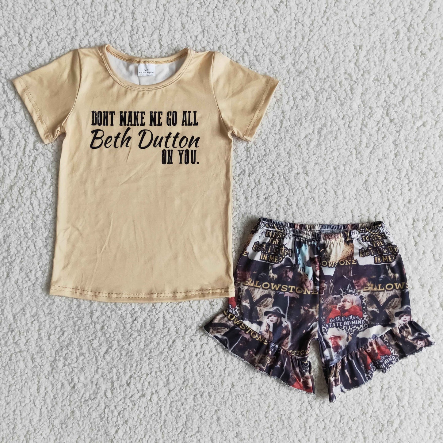 E11-14 Summer Short Sleeve Fashion Girls Set