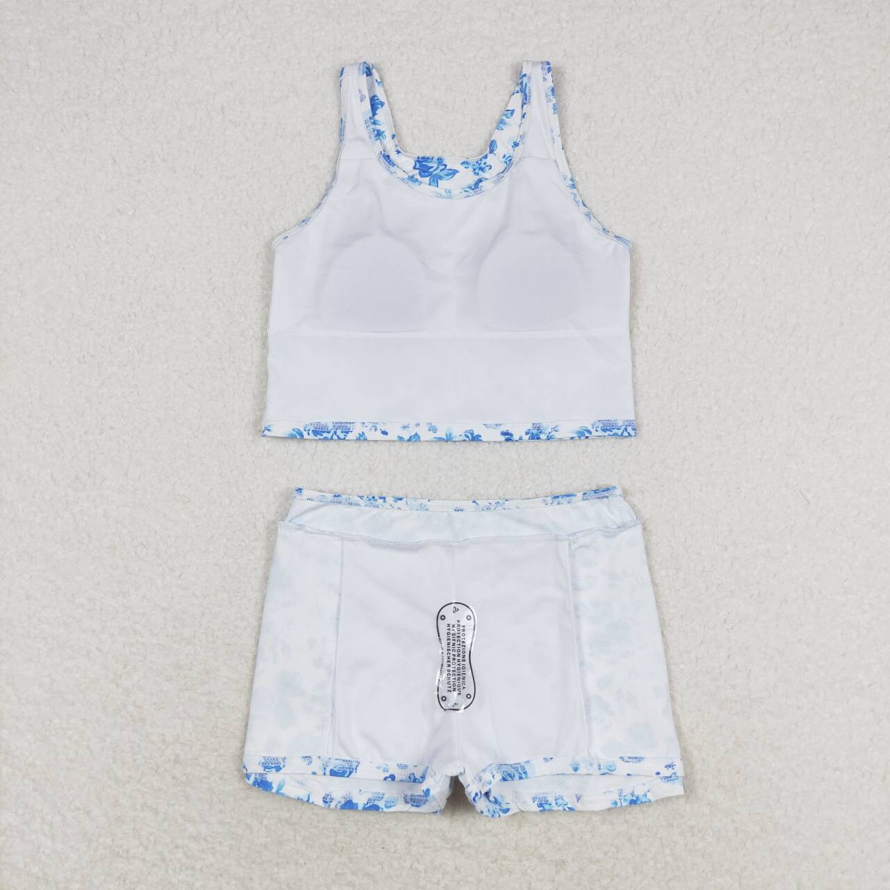 USA SHOP GSD2787 blue flowers sleeveless skirt girls set active wear new