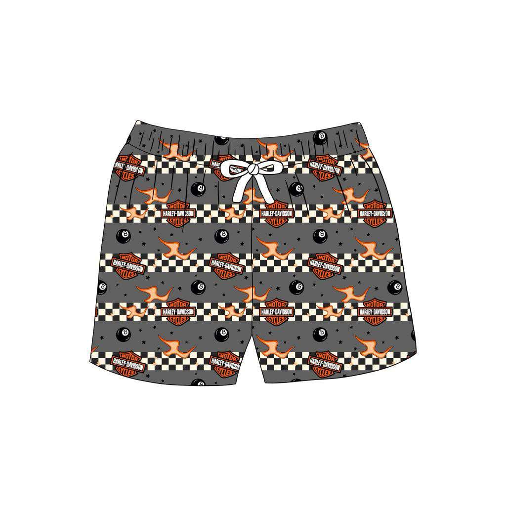 custom motor grey Boys Swimming Trunk