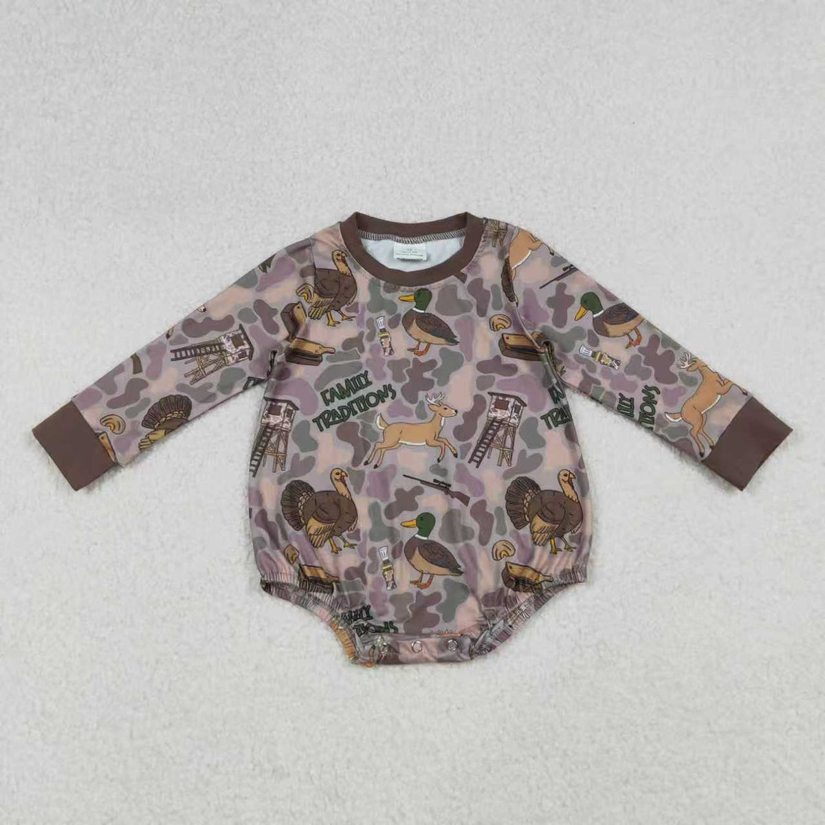 hunting camo duck call romper/set RTS Sibling Clothes