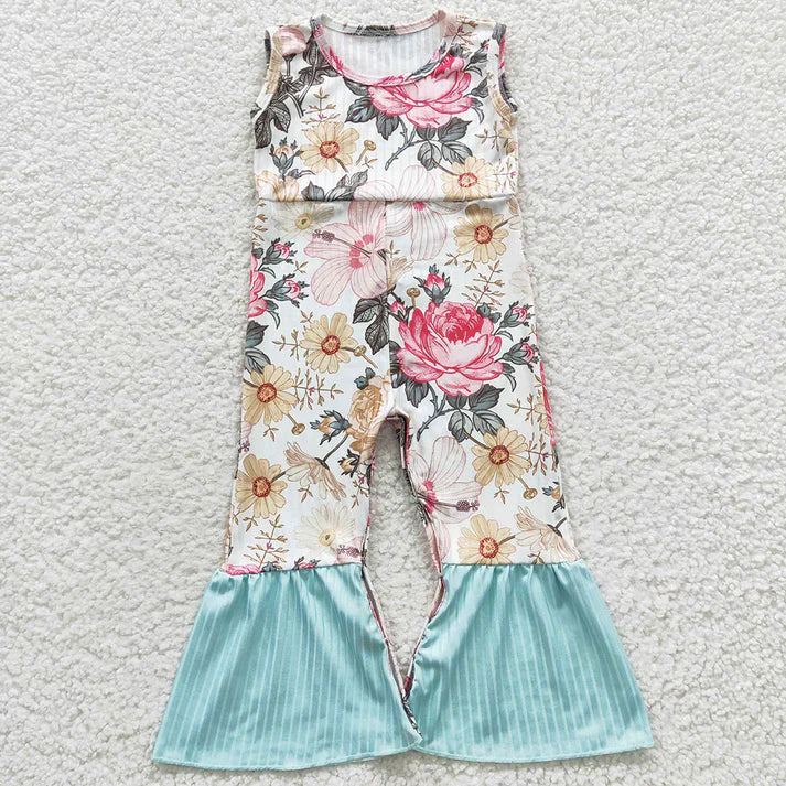 Summer flowers girls jumpsuits RTS Sibling Clothes