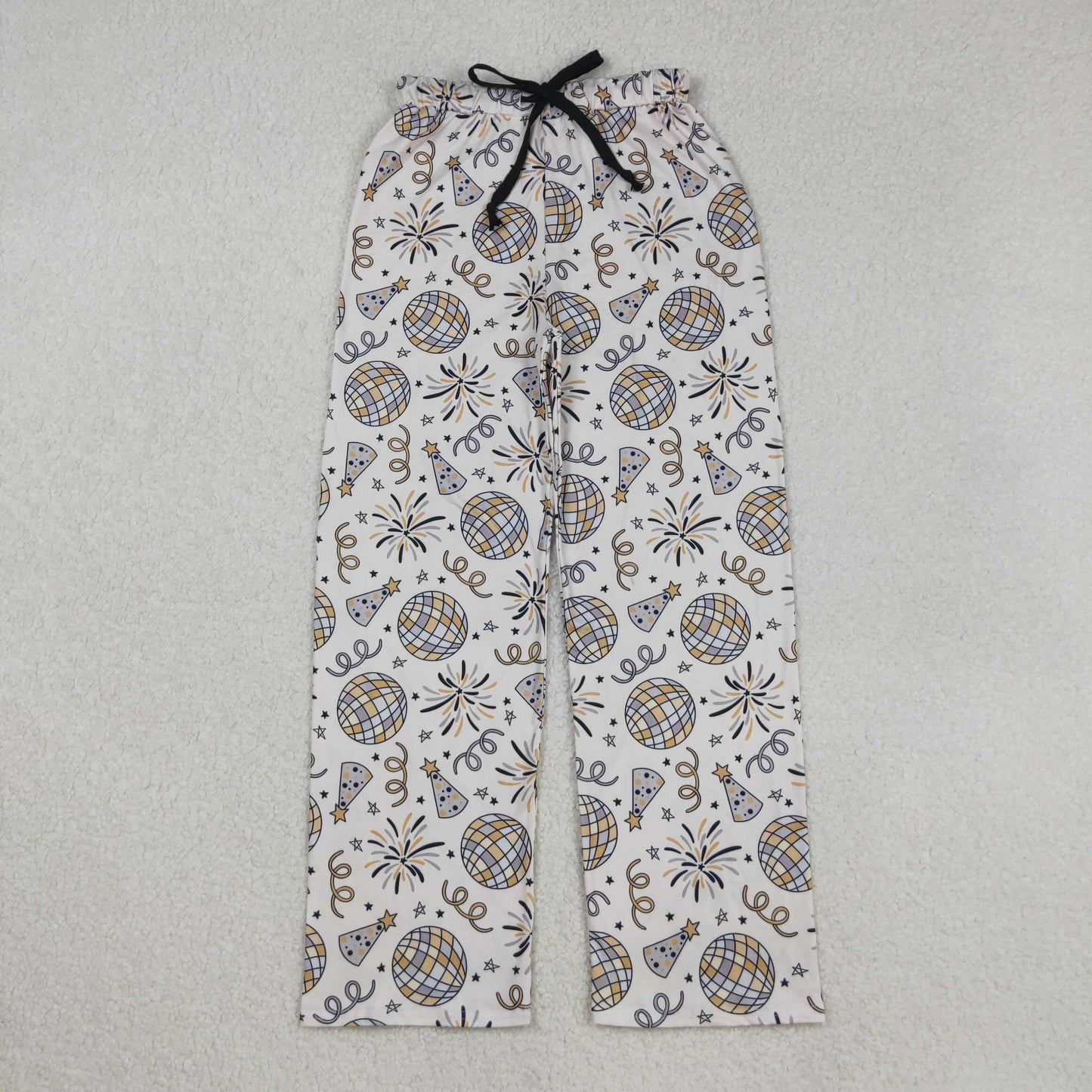 P0792 happy new year light firework adult woman pants