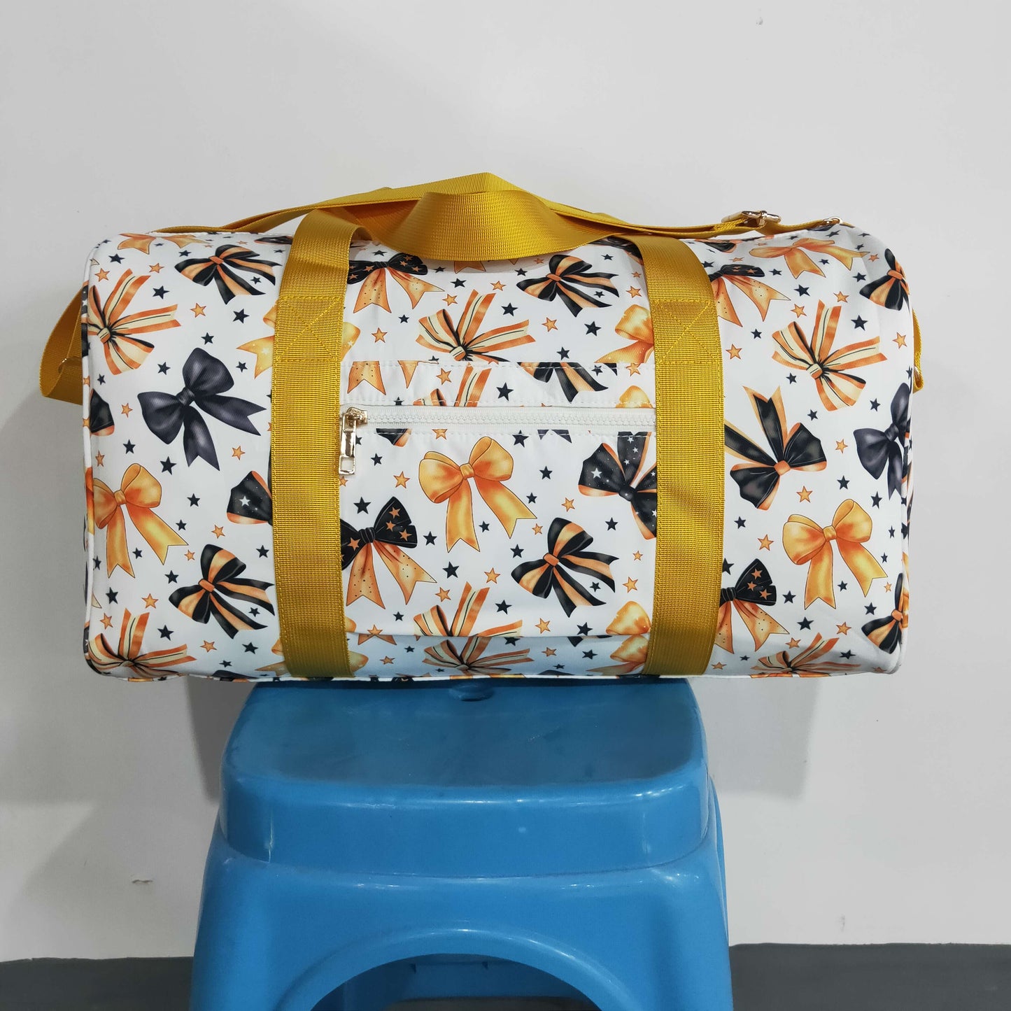BA0314 Halloween black/orange bows ruffles bag