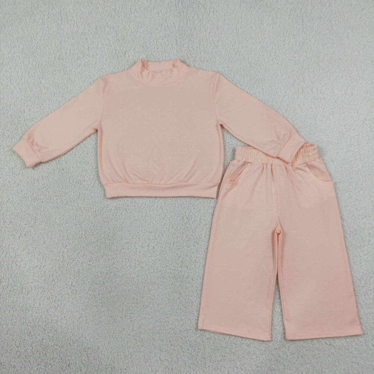 GLP3410 Cotton Sweatshirt Pink Long Sleeve Pants Girls Set