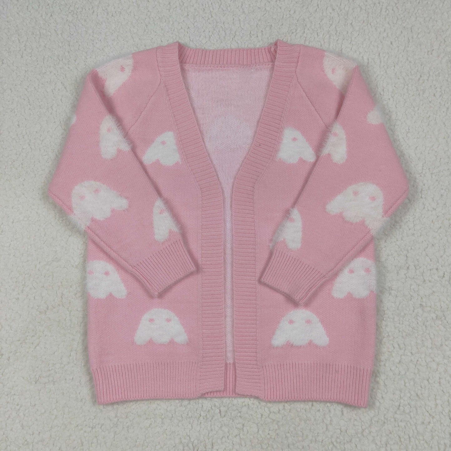 GT0650 Halloween spooky pink sweater long sleeve girls coat