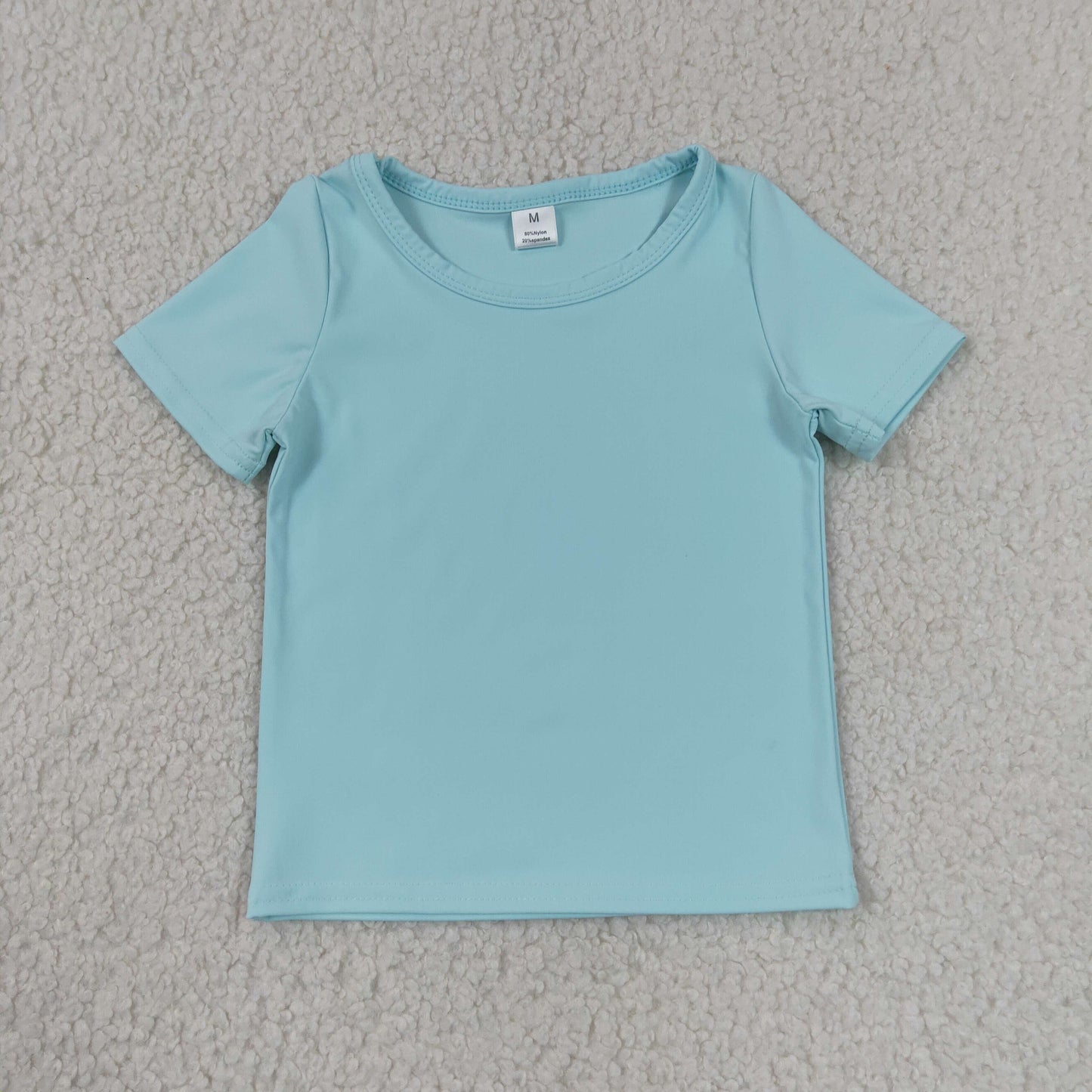 GT1631 Yoga Blue Short Sleeve Girls Top