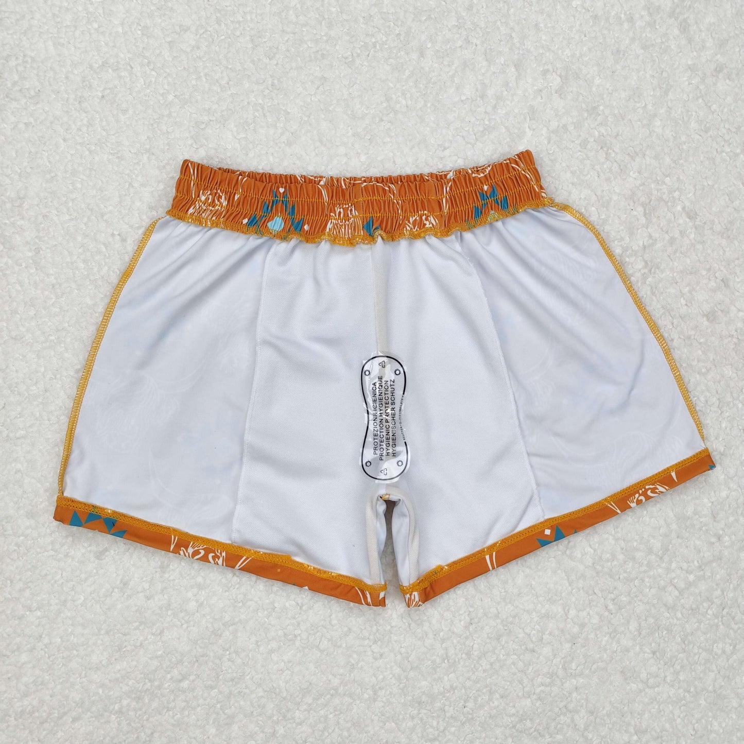 S0463 Western Highland Cow Aztec Brown Boys Swimming Trunk