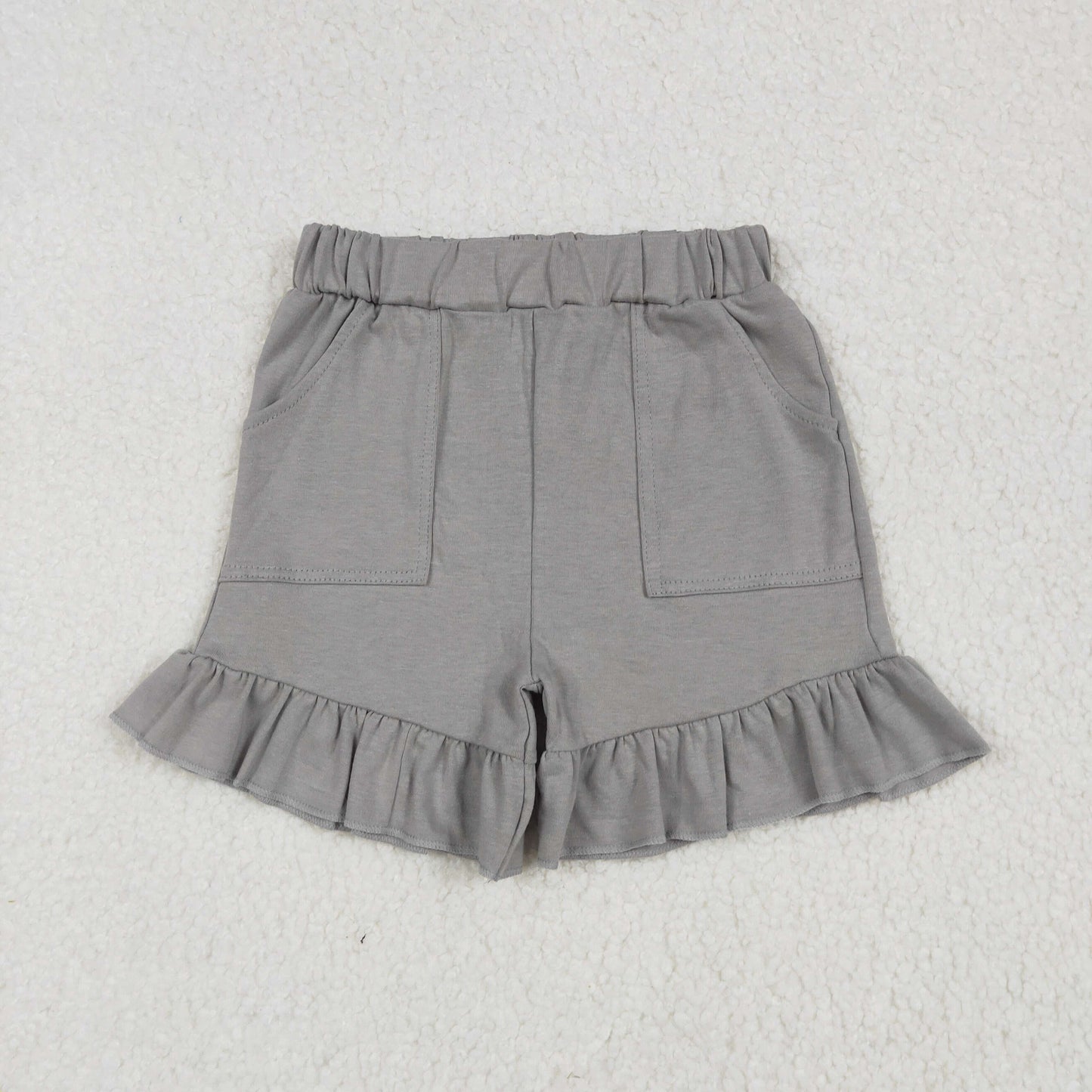SS0563 cotton grey girls shorts