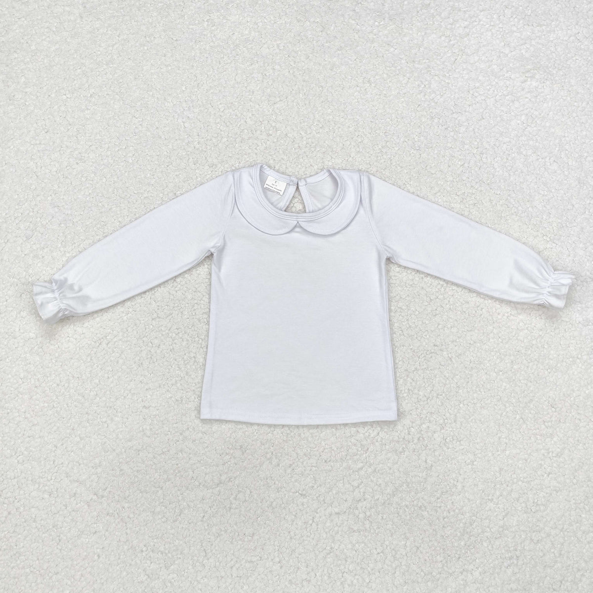 GT0710 white long sleeve cotton girls top