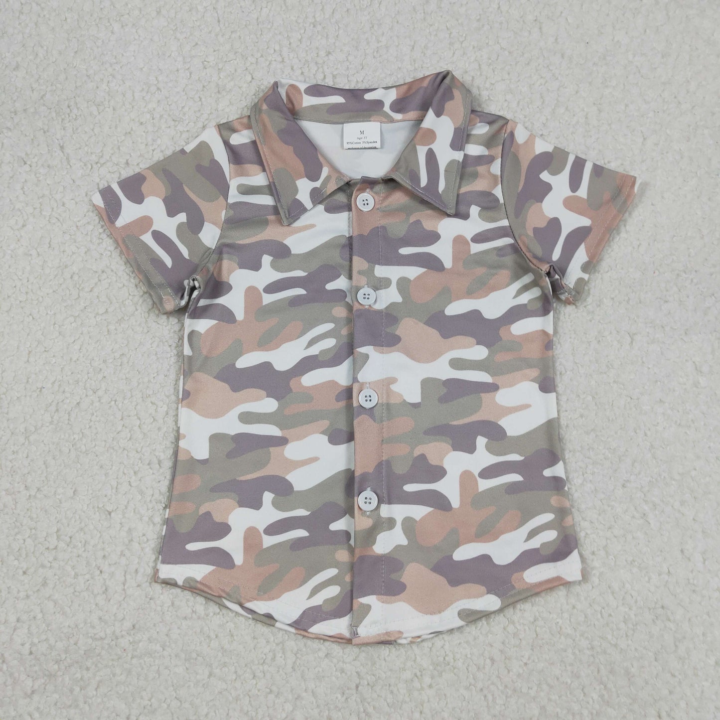 BT1565 Hunting Camo Boy Short Sleeve Boys Top